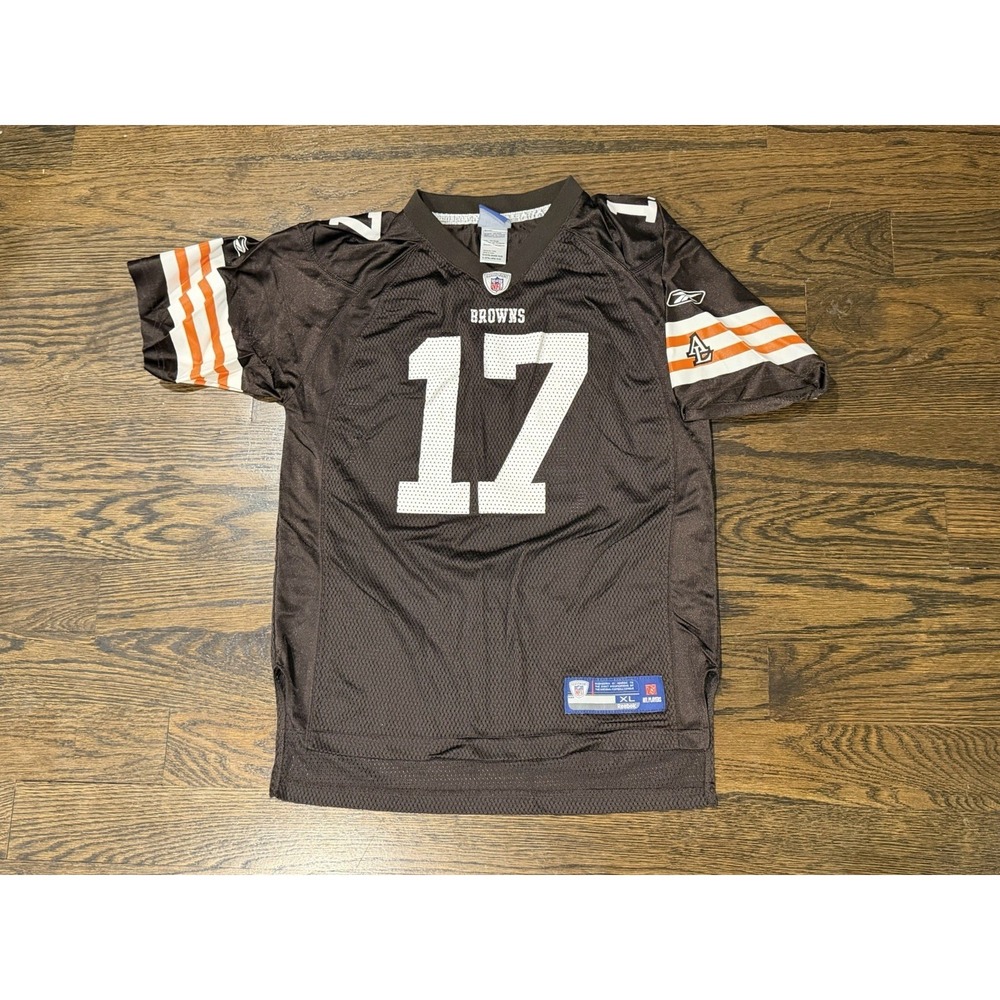 Reebok Cleveland Browns Jersey Youth XL Football Braylon Edwards Kids NFL
